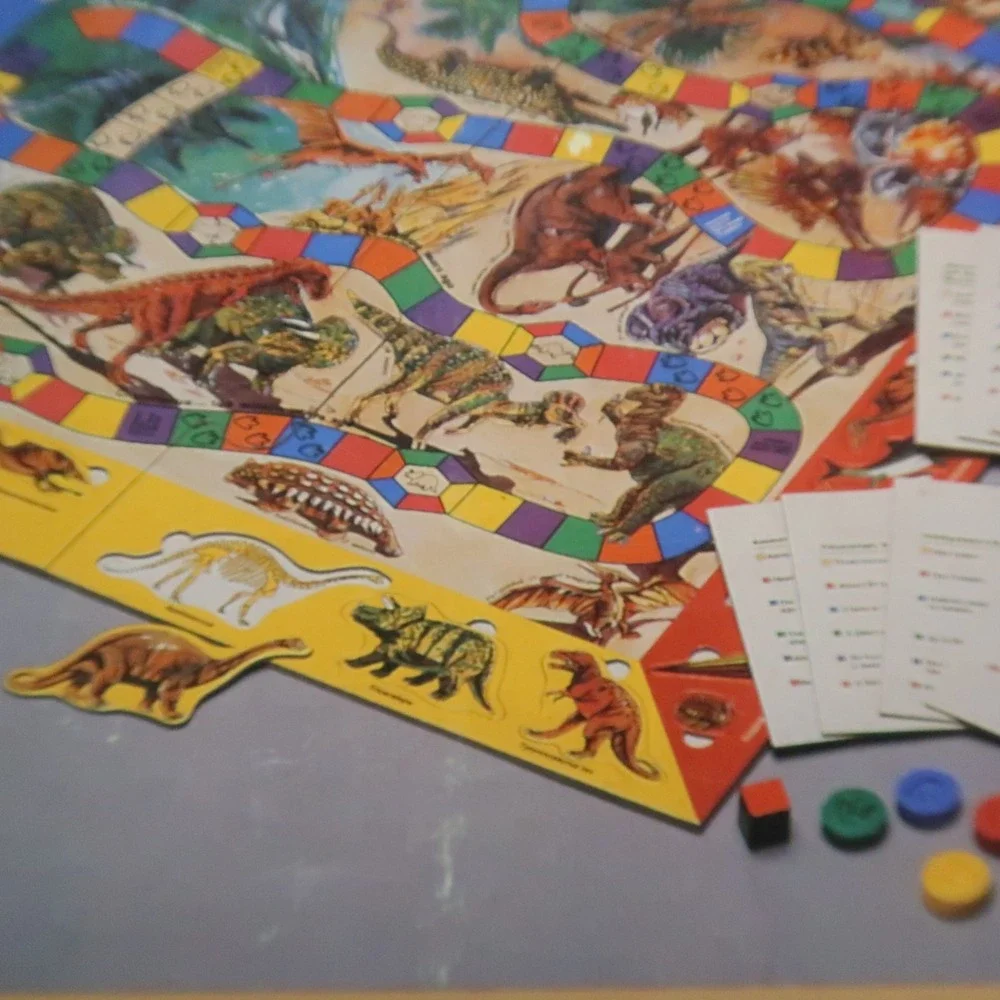 Vintage Dinosaurs and Things Puzzle Board Game Vintage Unpunched Aristoplay